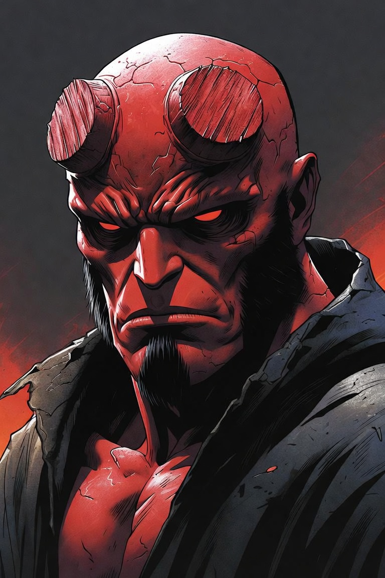 Mørke tegneserier som stemningsbillede til Hellboy